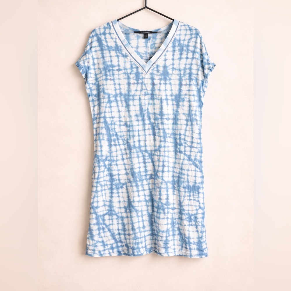 Tahari - Blue and White Tie-Dye Swim Coverup